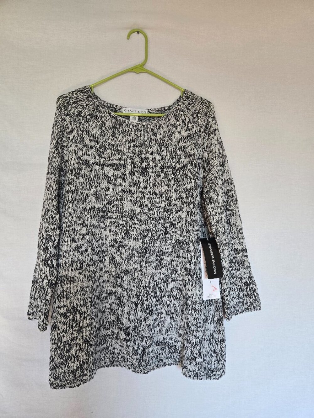 Chaus & CO Chunky Black & White Sweater Size L